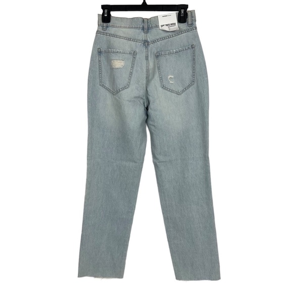 GARAGE Denim Junior Women’s Blue Jeans Sz 3/W26 Distress Shark Bite Straight NWT - Picture 3 of 9